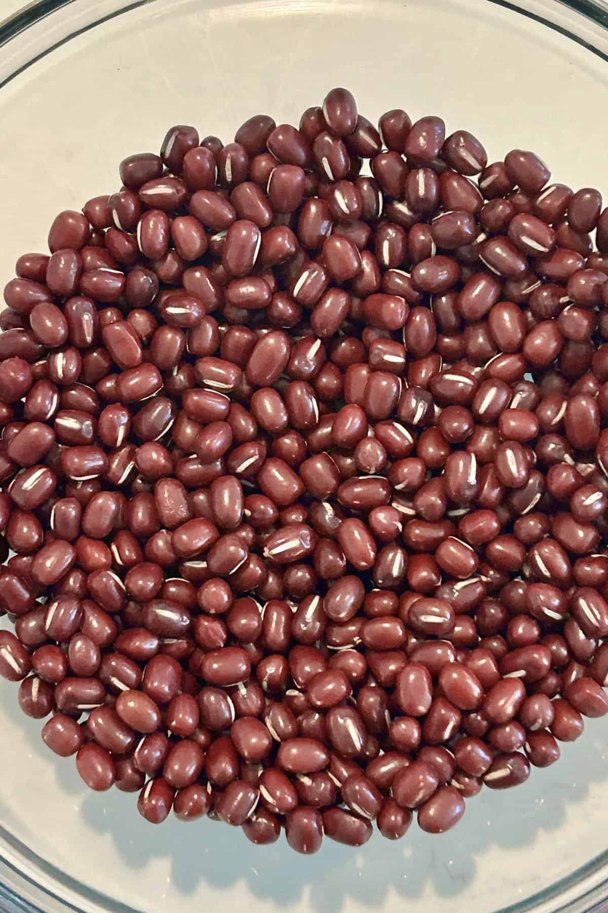 Dried red beans in a bowl