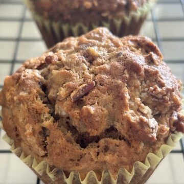 Delicious baked banana nut muffins