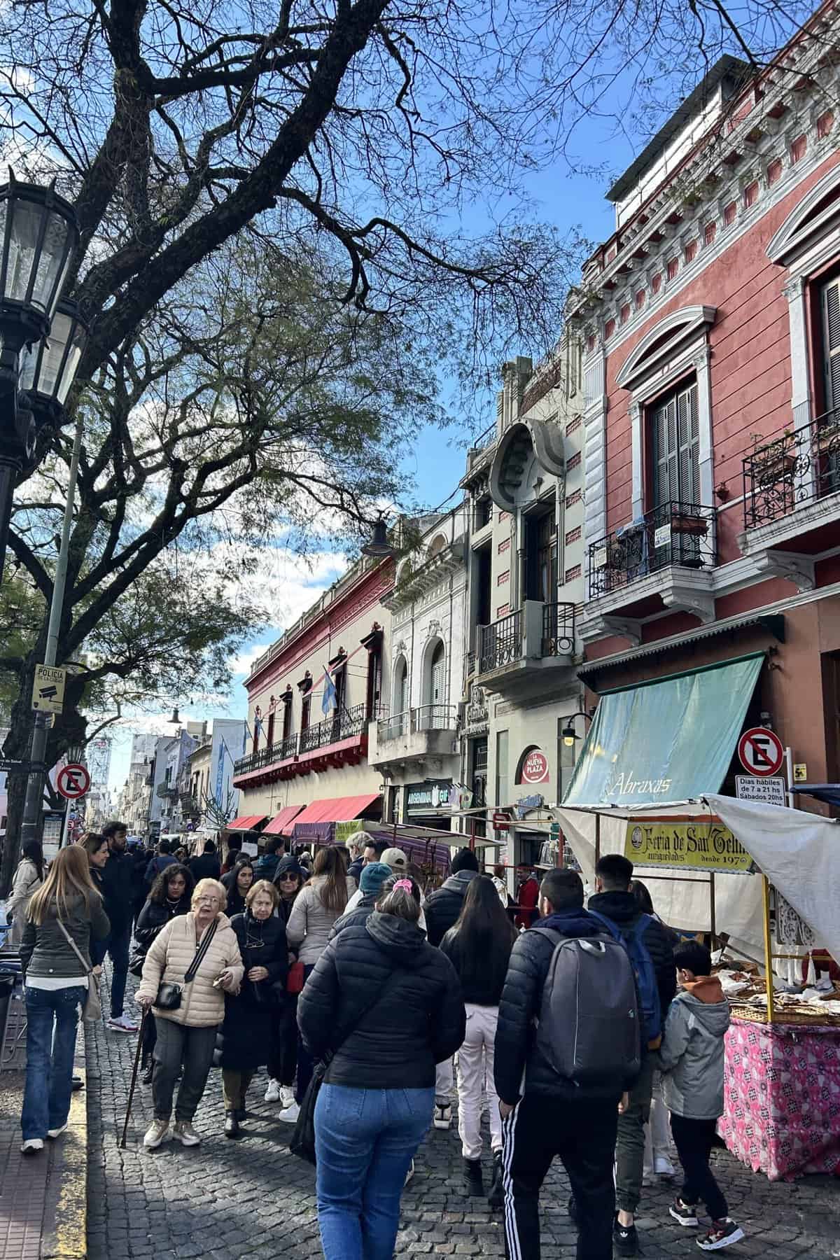 Open air market in San Telmo