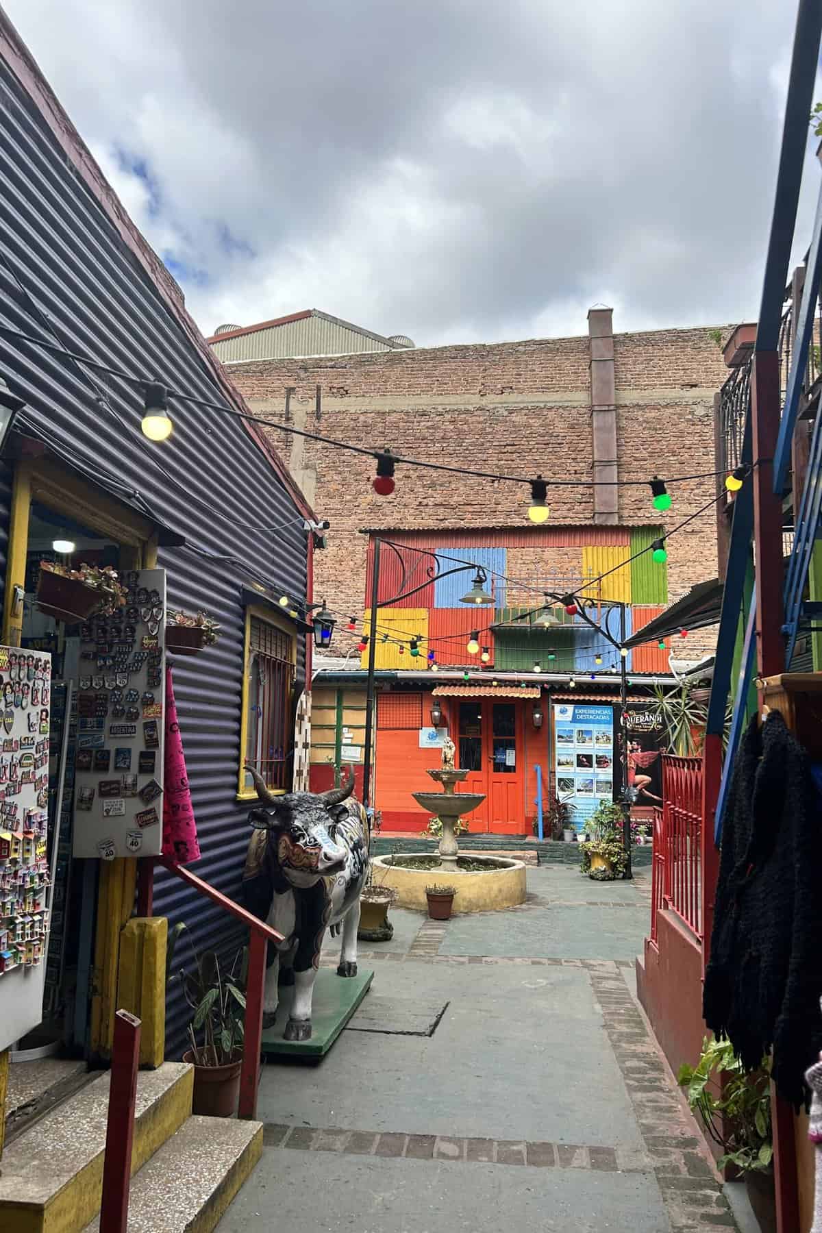 Colorful alley in Caminito in Buenoes Aires