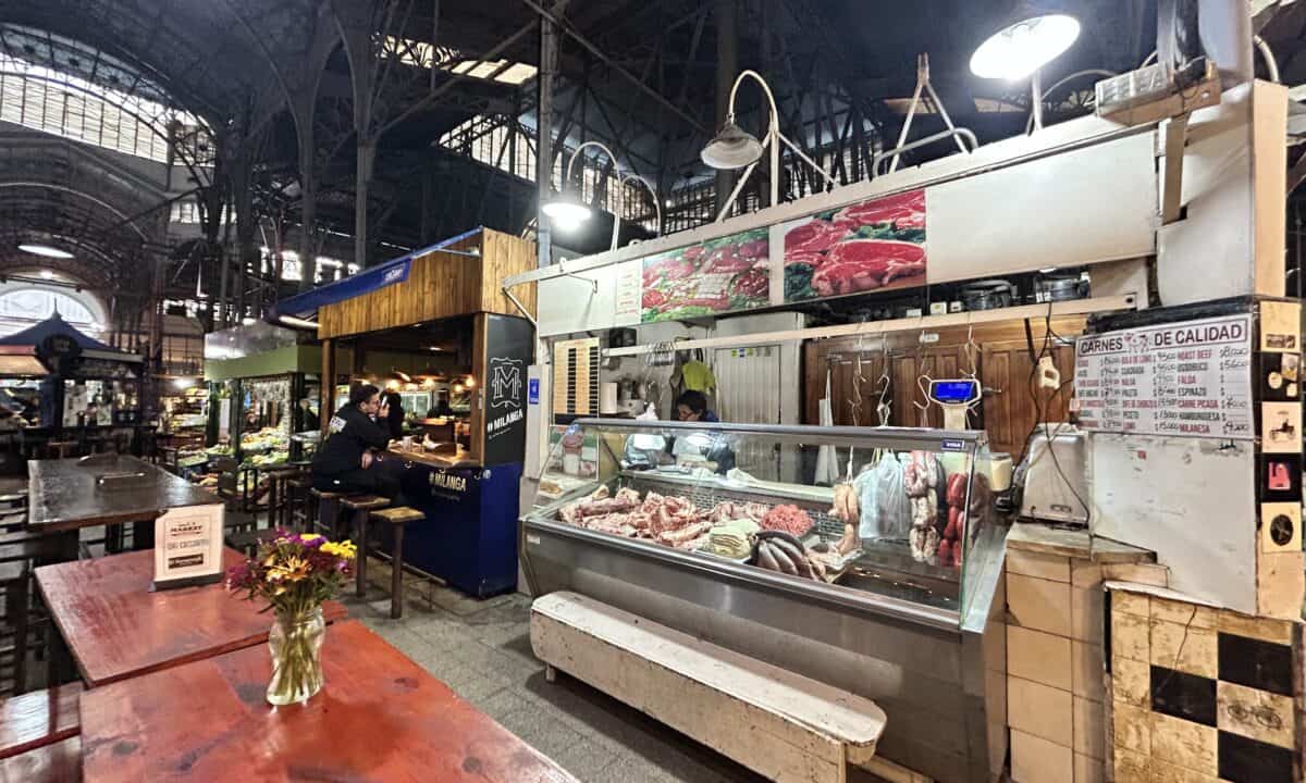 A meat shop in San Telmo Market