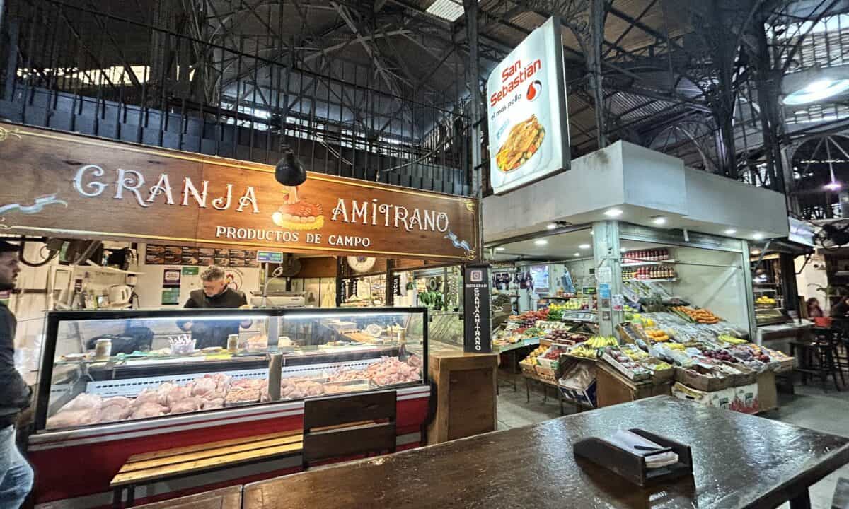 A chicken shop, Granja Amitrano, in San Telmo Market