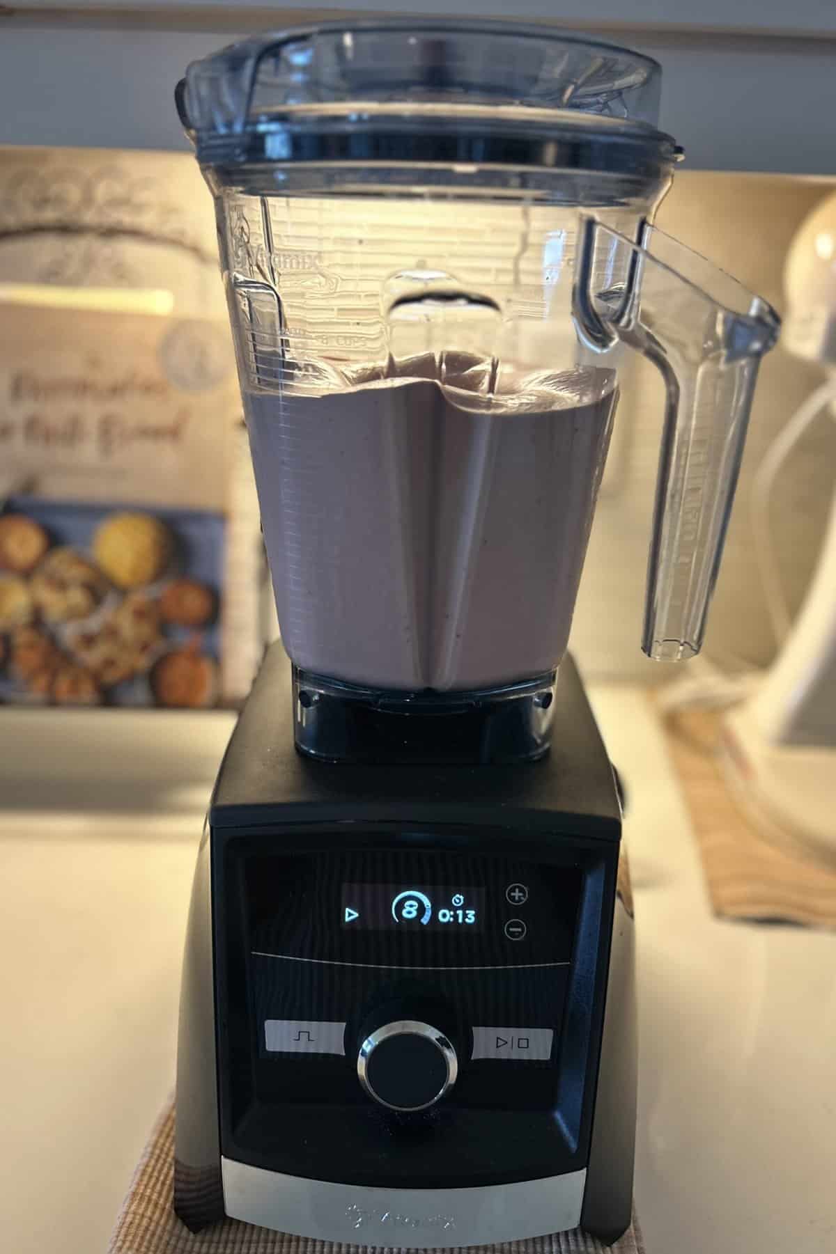 Increase the Vitamix blender speed from 1 to 10.